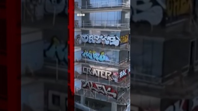Luxury high-rise flats in LA covered in graffiti [VIDEO]