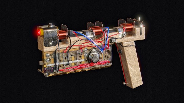 Coil Gun with 3 levels electromagnetic accelerator