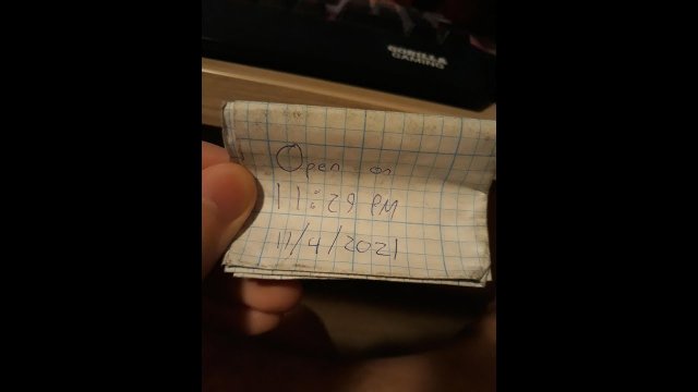 Opening this note handed to me in class over a decade ago.