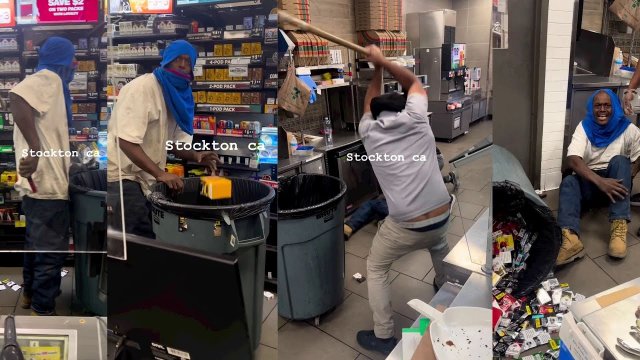 7-Eleven workers beat would-be robber until suspect starts crying [VIDEO]