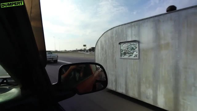 You are driving calmly along the highway, and here a trailer overtakes you
