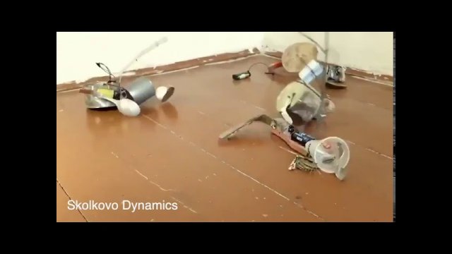 Upstairs neighbours robots by skolkovo dynamics