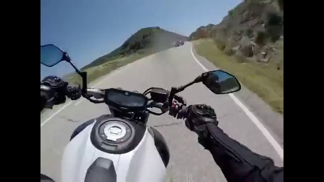 Motorcycle Crashes Head on Into Fire Truck