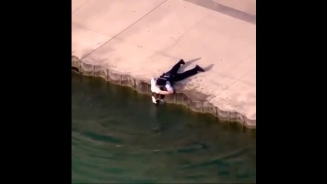 Chicago Police Officer Saves Dog Who Fell Into Lake Michigan