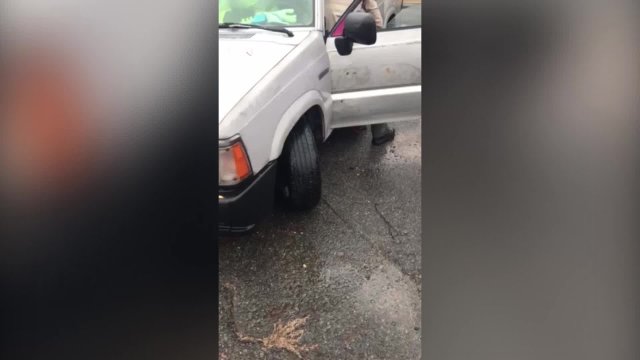 Suspect drives away in patrol car after atacking deputies