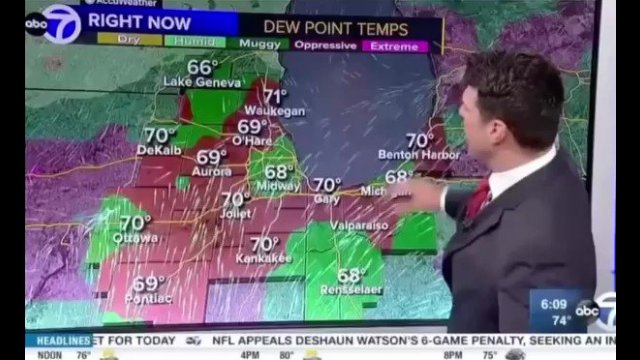 Weatherman discovering his monitor has a touch screen [VIDEO]