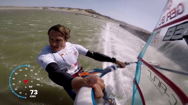 What speed can you have on a windsurfing board?