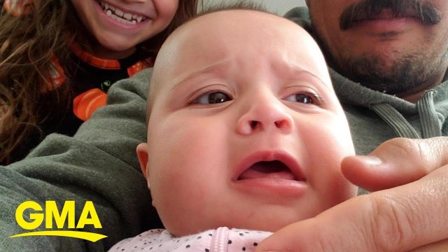 Dad turns baby's cries into laughs with this funny trick [VIDEO]