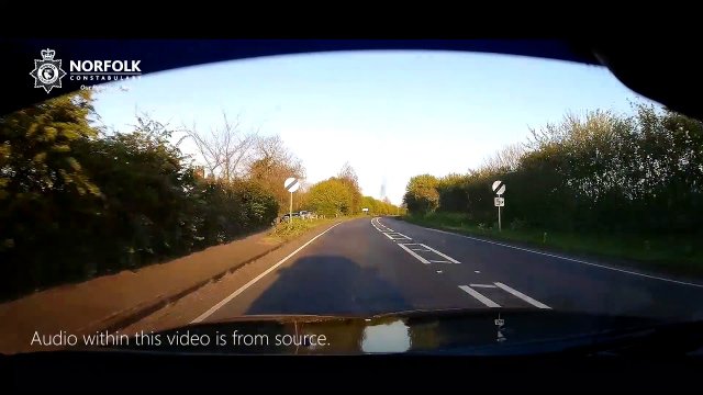 Shocking dashcam footage shows man doing 129mph through village