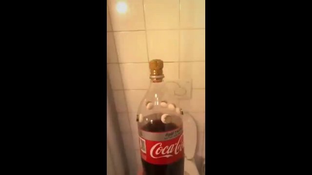 Experiment: Coca Cola and Mentos in the Toilet