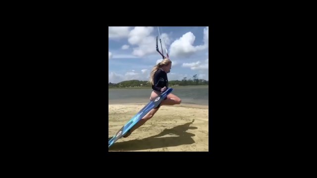 Kitesurfing girl just wanna have fun!