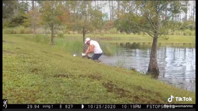 Man pulls alligator out of water and pries its jaws open to save his dog