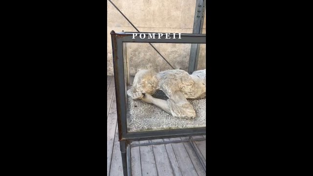 23 year old woman who was caught in the Mount Vesuvius eruption in Pompeii in 79 AD [VIDEO]