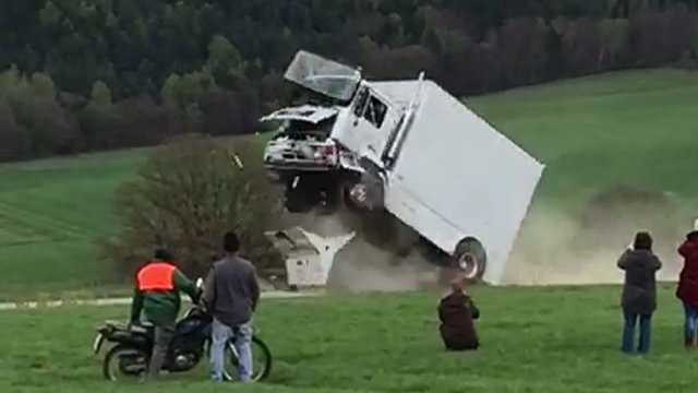 Driver seriously injured testing anti-terror crash barriers designed to thwart lorry attacks [VIDEO]