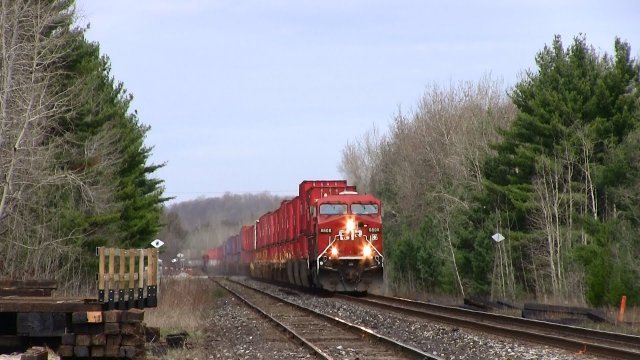 MONSTER WITH 3 DPU's!!  CP 8808 at Essa, Ontario