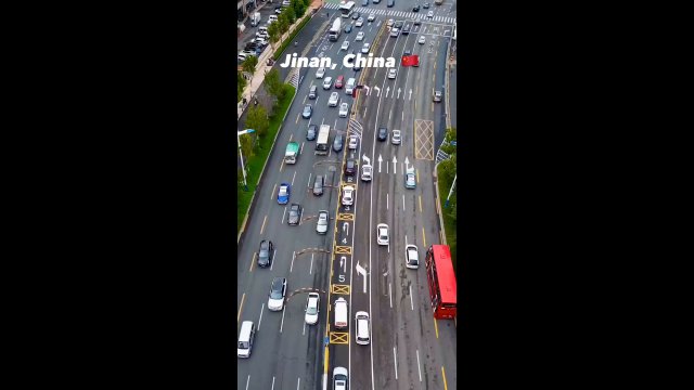 Multiple U turn paths on this road in China [VIDEO]